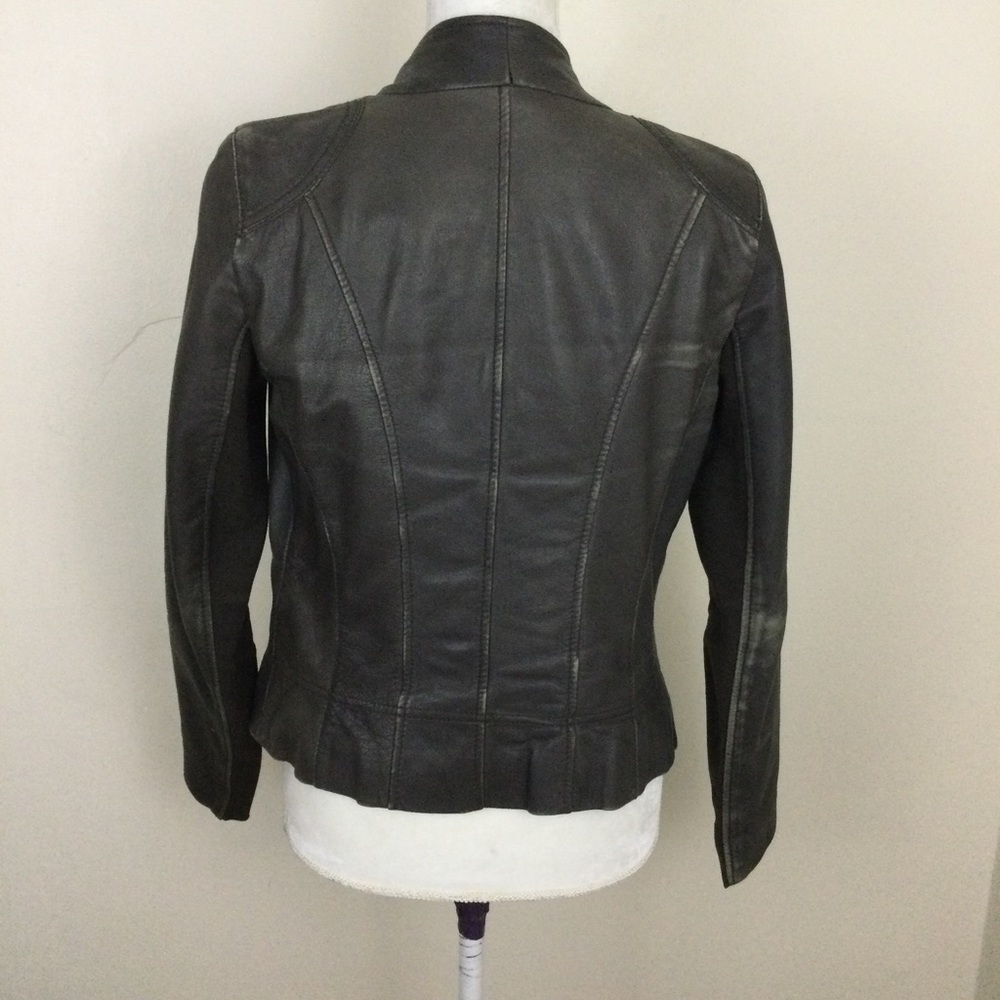 Marc New York Andrew Marc Leather Jacket Taupe Size S - Picture 3 of 7
